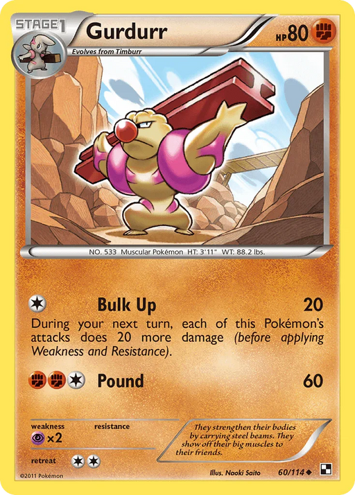 Gurdurr (60/114) [Black & White: Base Set] - for just $0.20! 