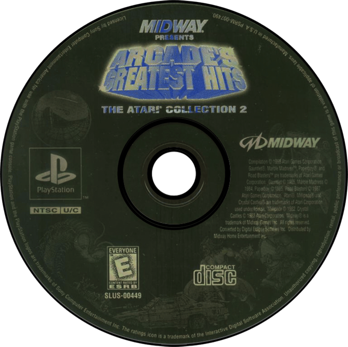 Arcade's Greatest Hits: Atari Collection 2 – PlayStation 1 (PS1) - for just $10.99! 