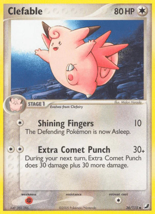 Clefable (36/115) [EX: Unseen Forces] - for just $0.55! 