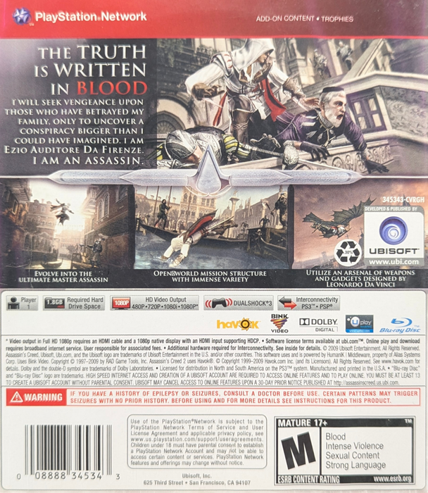 Assassin's Creed II [Greatest Hits] – PlayStation 3 (PS3) - for just $3.99! 