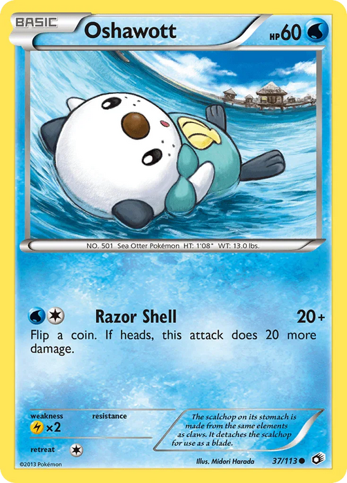 Oshawott (37/113) [Black & White: Legendary Treasures] - for just $0.20! 