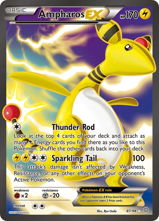Ampharos EX (87/98) [XY: Ancient Origins] - for just $18.95! 