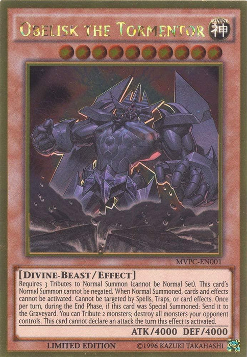 Obelisk the Tormentor (DVD Promo) [MVPC-EN001] Gold Rare - for just $1.80! 