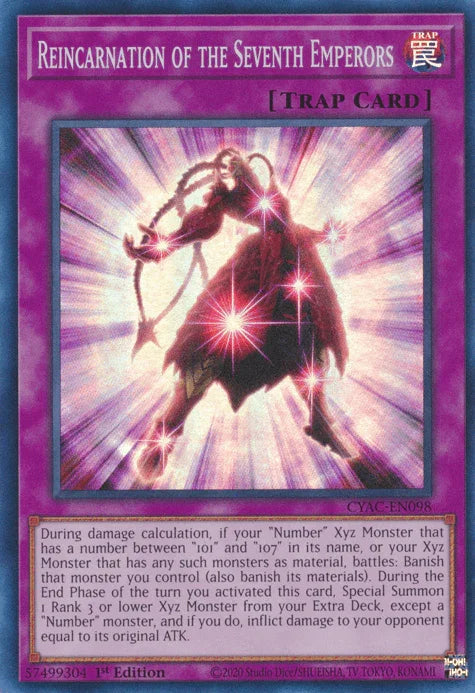 Reincarnation of the Seventh Emperors [CYAC-EN098] Super Rare - for just $0.10! 