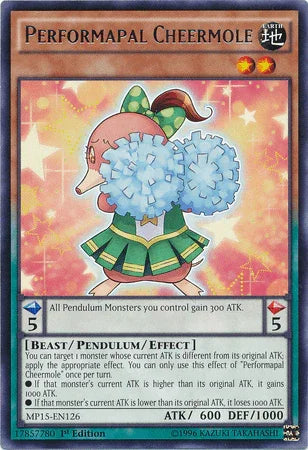 Performapal Cheermole [MP15-EN126] Rare - for just $0.15! 