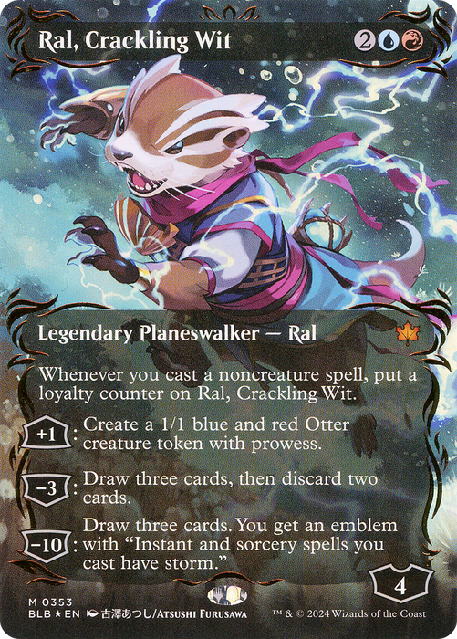Ral, Crackling Wit (BLB-353) - Bloomburrow: (Showcase) (Borderless) Foil - for just $102.17! 