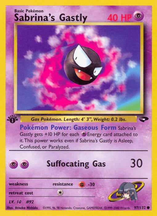 Sabrina's Gastly (97/132) [Gym Challenge 1st Edition] - for just $1.65! 