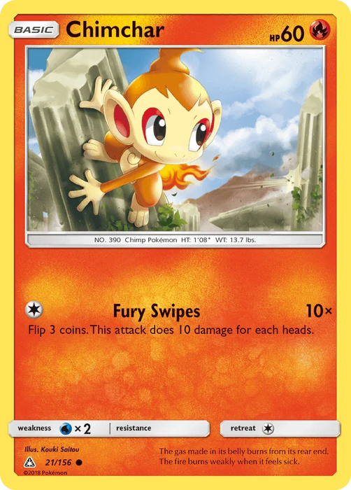 Chimchar (21/156) [Sun & Moon: Ultra Prism] - for just $0.10! 