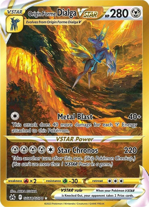 Origin Forme Dialga VSTAR (GG68/GG70) (Secret) [Sword & Shield: Crown Zenith] - for just $56.30! 
