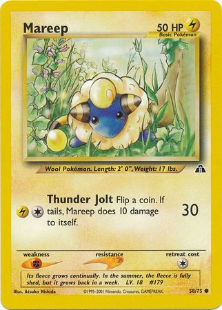 Mareep (58/75) [Neo Discovery Unlimited] - Just $0.10! Shop now at Retro Gaming of Denver