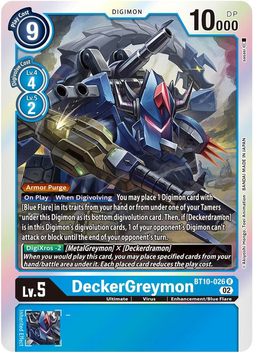 DeckerGreymon [BT10-026] [Xros Encounter] - Just $0.09! Shop now at Retro Gaming of Denver