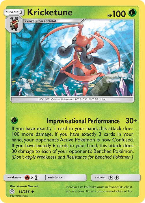 Kricketune (14/236) [Sun & Moon: Cosmic Eclipse] - for just $0.10! 