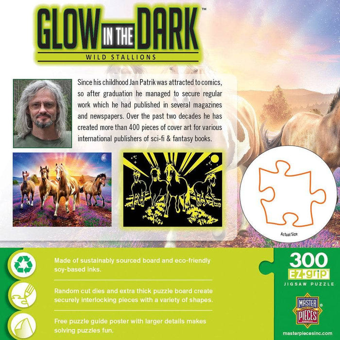 Glow in the Dark - Wild Stallions 300 Piece EZ Grip Jigsaw Puzzle - for just $14.99! 