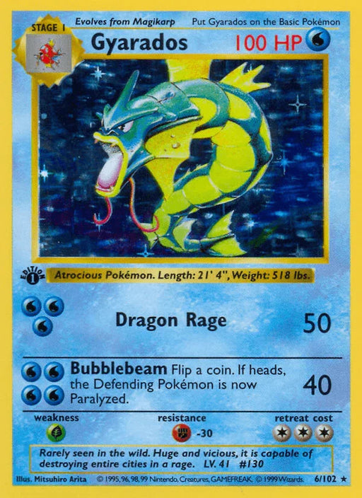 Gyarados (6/102) (Shadowless) [Base Set 1st Edition] - for just $240! 