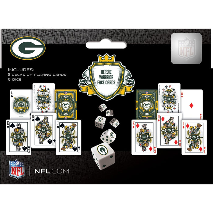 Green Bay Packers - 2-Pack Playing Cards & Dice Set - for just $19.99! 