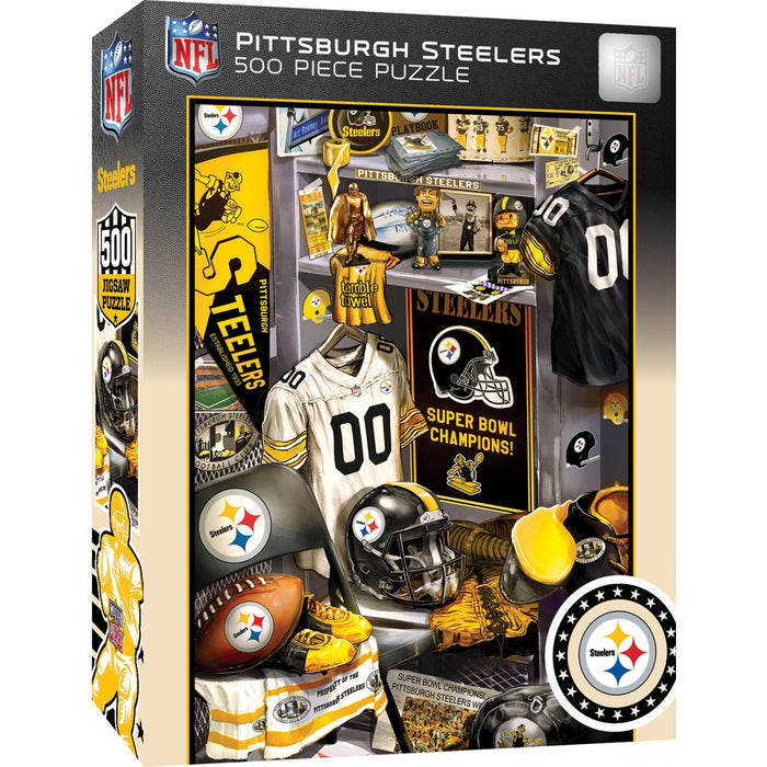 Pittsburgh Steelers - Locker Room 500 Piece Jigsaw Puzzle - Just $16.99! Shop now at Retro Gaming of Denver