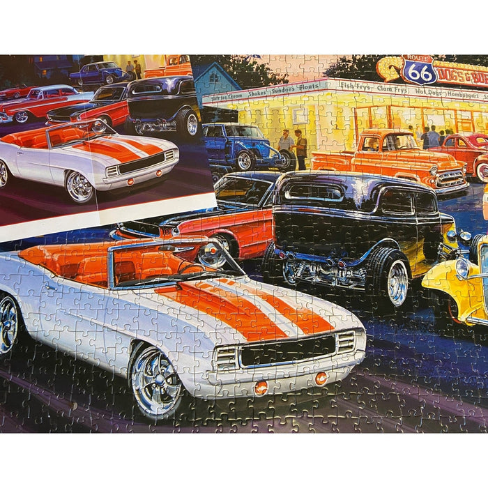 Cruisin' Route 66 - Dogs & Burgers 1000 Piece Jigsaw Puzzle - for just $16.99! 