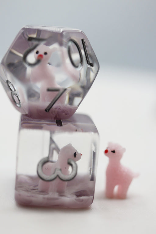 Pink Alpaca RPG Dice Set - for just $16.99! 