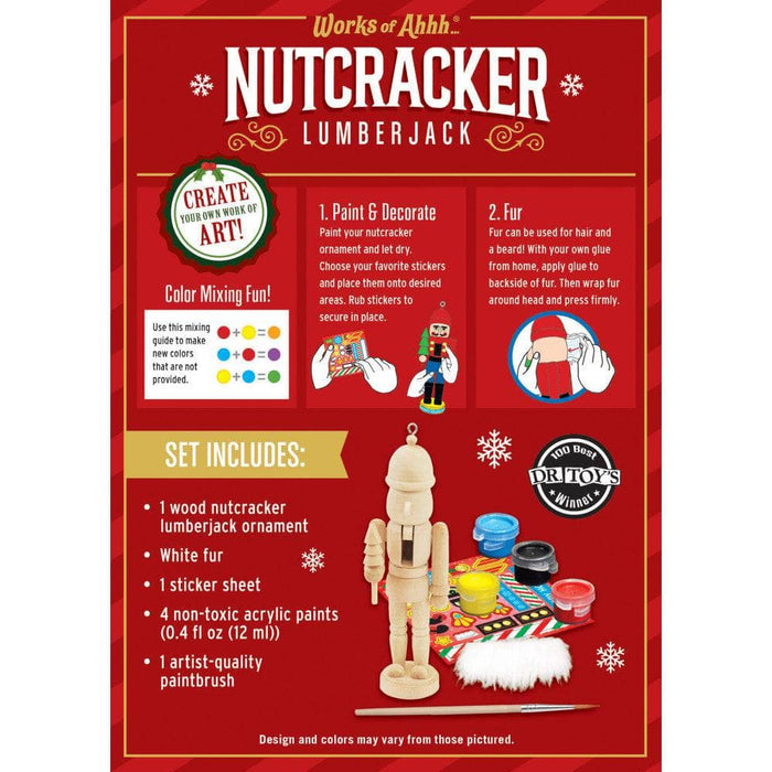 Nutcracker Lumberjack Ornament Wood Paint Kit - for just $7.99! 