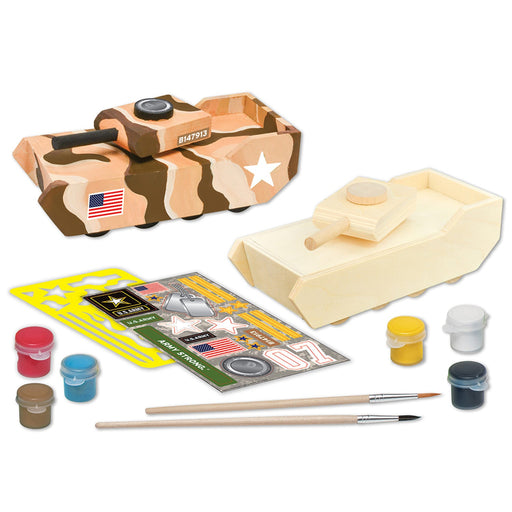 U.S. Army - Tank Wood Craft & Paint Kit - Just $16.99! Shop now at Retro Gaming of Denver