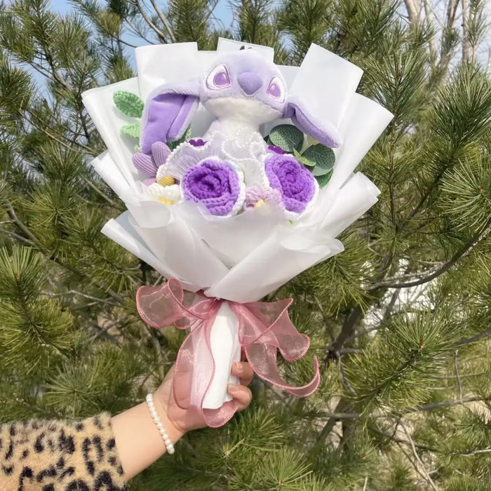 Stitch & Angel Plush Bouquet – Handmade Gift for Valentine’s & Holiday - for just $35.95! 