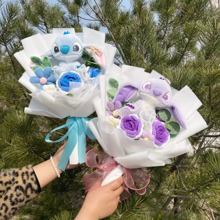 Stitch & Angel Plush Bouquet – Handmade Gift for Valentine’s & Holiday - for just $35.95! 