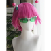 Saiki Kusuo Cosplay Wig – Pink Wig with Hairpins & Green Glasses Set - for just $42.95! 