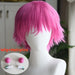 Saiki Kusuo Cosplay Wig – Pink Wig with Hairpins & Green Glasses Set - for just $42.95! 