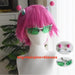 Saiki Kusuo Cosplay Wig – Pink Wig with Hairpins & Green Glasses Set - for just $42.95! 