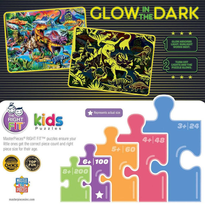 Glow in the Dark - King of the Dinos 100 Piece Jigsaw Puzzle - for just $12.99! 