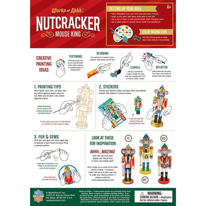 Holiday Craft Kit - Nutcracker Mouse King Wood Paint Kit - for just $16.99! 