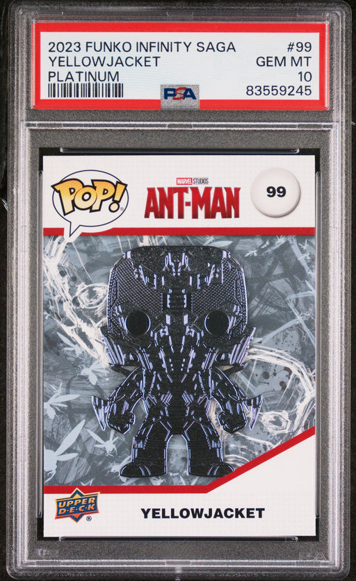 2023 UPPER DECK FUNKO POP MARVEL  YELLOWJACKET PLATINUM #99  PSA 10 - for just $54! 