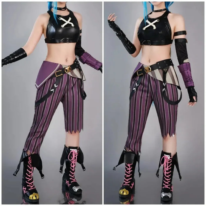 Arcane Jinx Cosplay Costume – LOL Season 2 Loli Outfit with Wig & Accessories - for just $74.95! 
