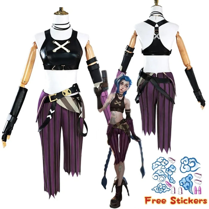 Arcane Jinx Cosplay Costume – LOL Season 2 Loli Outfit with Wig & Accessories - for just $74.95! 