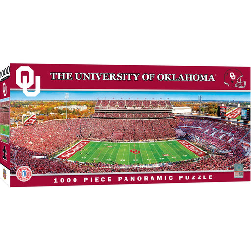 Oklahoma Sooners - 1000 Piece Panoramic Jigsaw Puzzle - Center View - Just $19.99! Shop now at Retro Gaming of Denver