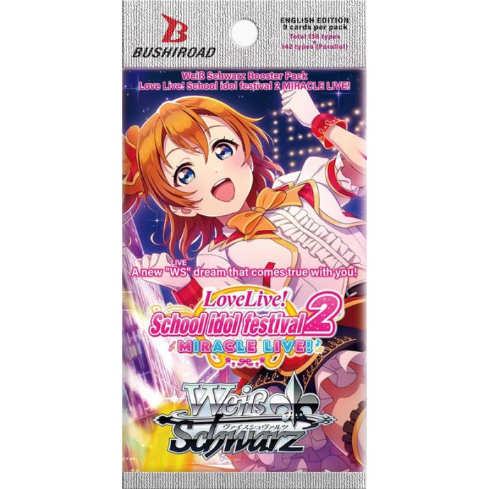 Weiss Schwarz Love Live! School Idol Festival 2 MIRACLE LIVE! Booster Pack | Bushiroad TCG - for just $5.99! 