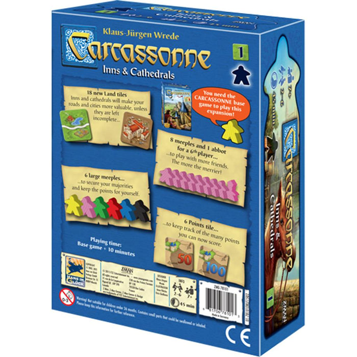 Carcassonne Expansion 1: Inns and Cathedrals New Edition - Just $19.99! Shop now at Retro Gaming of Denver