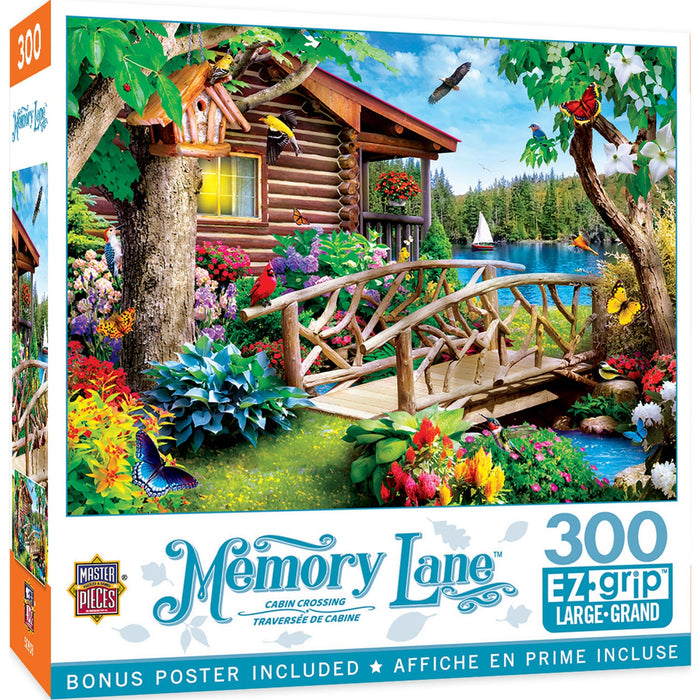 Memory Lane - Cabin Crossing 300 Piece EZ Grip Jigsaw Puzzle - Just $14.99! Shop now at Retro Gaming of Denver