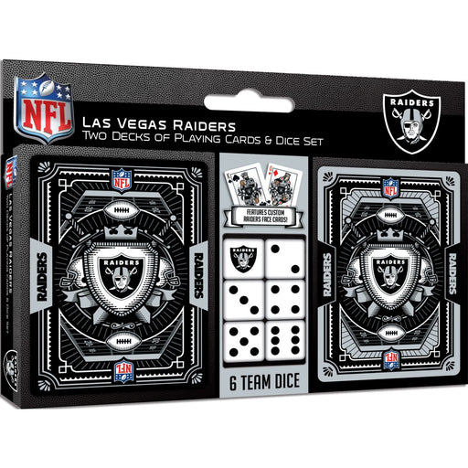 Las Vegas Raiders - 2-Pack Playing Cards & Dice Set - Premium Dice & Cards Sets - Just $19.99! Shop now at Retro Gaming of Denver