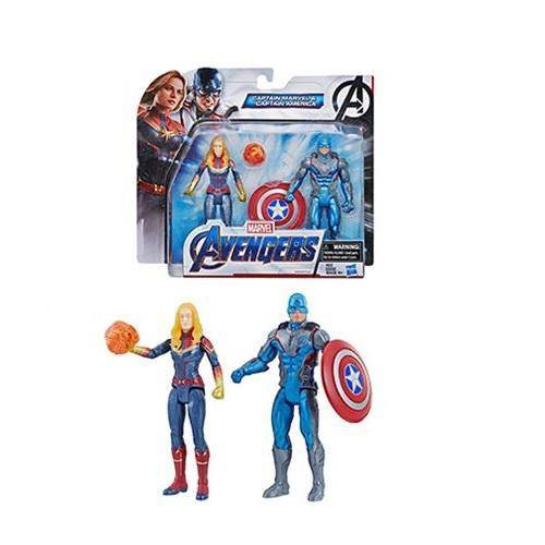Avengers: Endgame Team 6-Inch Action Figure Packs - Captain Marvel & Captain America - for just $26.67! 