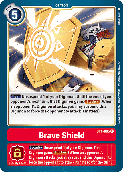 Brave Shield [BT1-095] [Release Special Booster Ver.1.5] - Just $0.09! Shop now at Retro Gaming of Denver