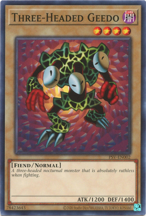 Three-Headed Geedo (25th Anniversary) [PSV-EN002] Common - for just $0.10! 