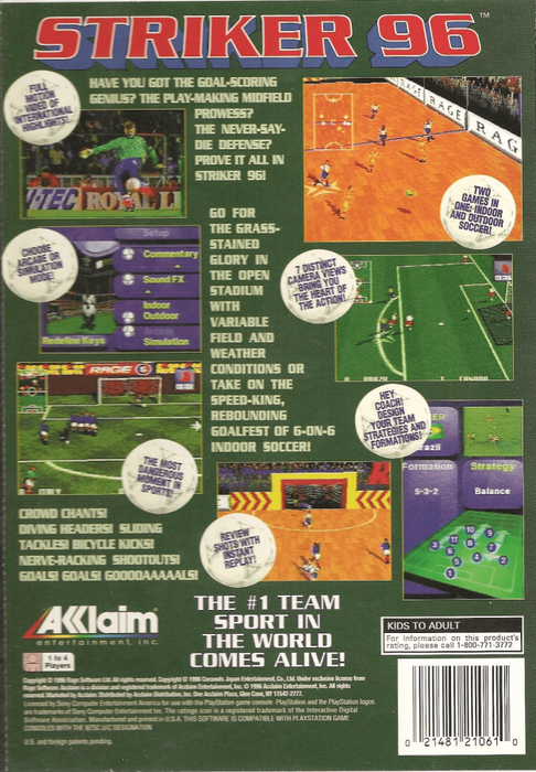 Striker '96 – PlayStation 1 (PS1) - for just $10.99! 