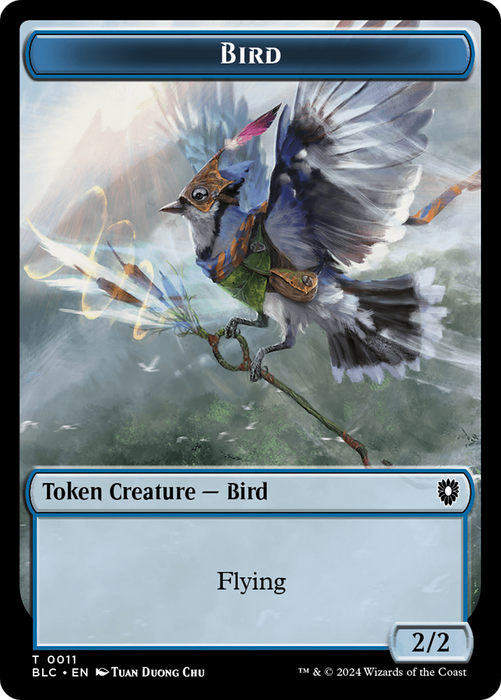 Bird (011) // Shark Double-Sided Token [Bloomburrow Commander Tokens] - for just $0.15! 