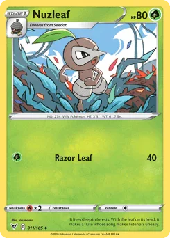 Nuzleaf (011/185) [Sword & Shield: Vivid Voltage] - for just $0.10! 