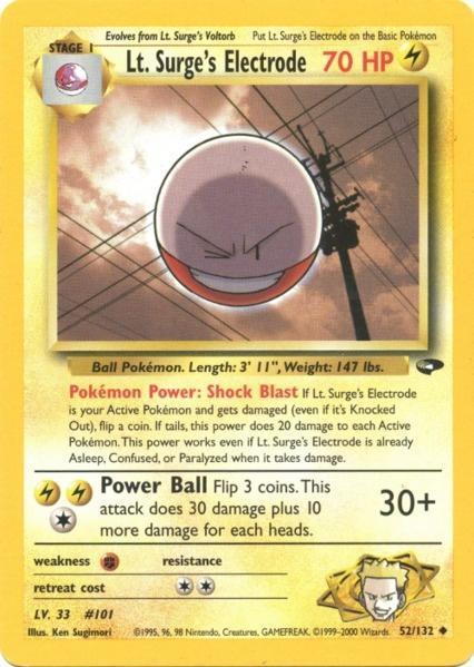 Lt. Surge's Electrode (52/132) [Gym Challenge Unlimited] - for just $1.20! 