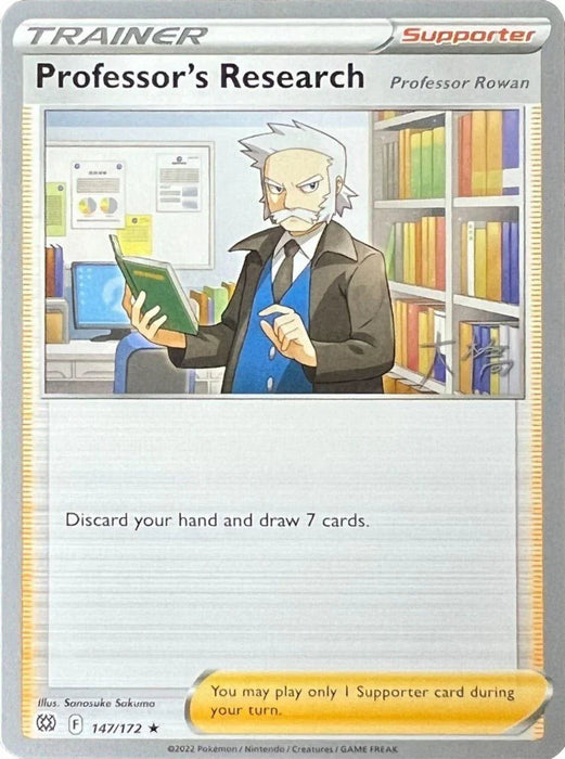 Professor's Research (147/172) (Professor Rowan) (Ice Rider Palkia - Rikuto Ohashi) [World Championships 2022] - for just $0.35! 