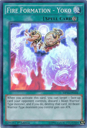Fire Formation - Yoko [MP14-EN104] Super Rare - for just $0.10! 
