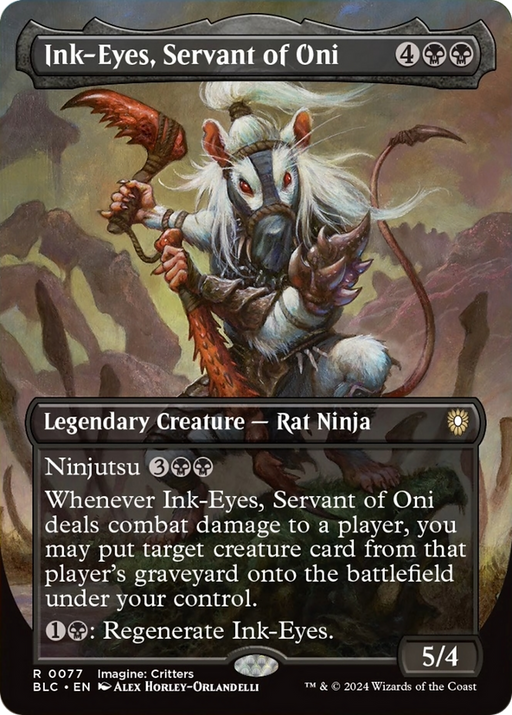 Ink-Eyes, Servant of Oni (Borderless) [Bloomburrow Commander] - Just $1.20! Shop now at Retro Gaming of Denver