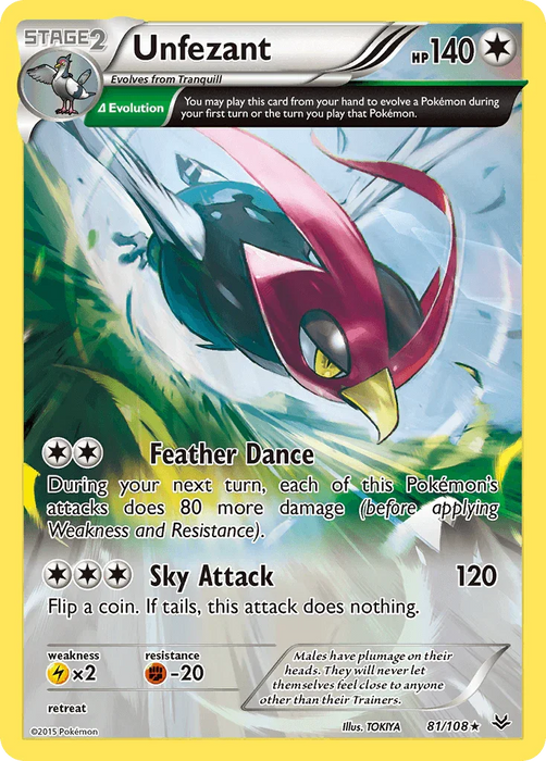Unfezant (81/108) [XY: Roaring Skies] - for just $0.30! 
